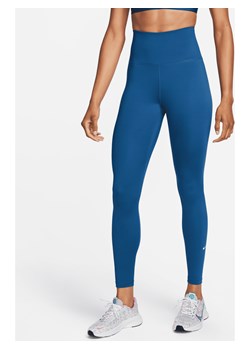 Damskie legginsy z wysokim stanem Nike One - Niebieski ze sklepu Nike poland w kategorii Spodnie damskie - zdjęcie 169758966