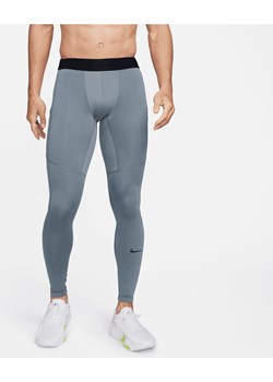 Legginsy męskie Nike Pro Warm - Szary ze sklepu Nike poland w kategorii Spodnie męskie - zdjęcie 169759079