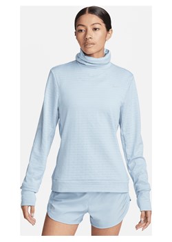 Damska bluza do biegania z półgolfem Nike Therma-FIT Swift - Niebieski ze sklepu Nike poland w kategorii Bluzy damskie - zdjęcie 169759097