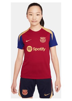 Dzianinowa koszulka piłkarska dla dużych dzieci Nike Dri-FIT FC Barcelona Strike - Czerwony ze sklepu Nike poland w kategorii Bluzki dziewczęce - zdjęcie 169759139