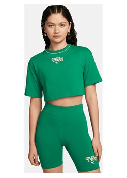 T-shirt damski o krótkim kroju Nike Sportswear - Zieleń ze sklepu Nike poland w kategorii Bluzki damskie - zdjęcie 169759146