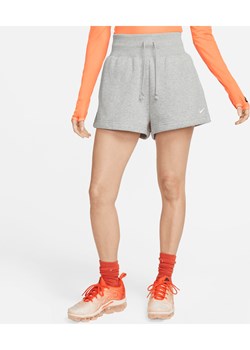 Damskie spodenki z wysokim stanem o luźnym kroju Nike Sportswear Phoenix Fleece - Szary ze sklepu Nike poland w kategorii Szorty - zdjęcie 169759385