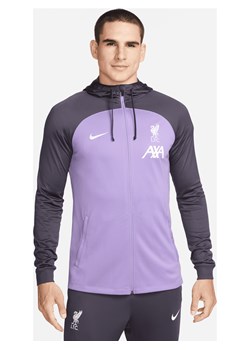 Męska dresowa bluza piłkarska z kapturem Nike Dri-FIT Liverpool F.C. Strike (wersja trzecia) - Fiolet ze sklepu Nike poland w kategorii Bluzy męskie - zdjęcie 169759389