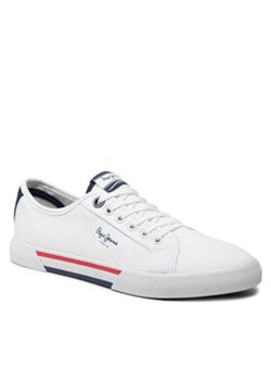 Pepe Jeans Tenisówki Brady Basic PMS30816 Biały ze sklepu MODIVO w kategorii Trampki męskie - zdjęcie 169774846