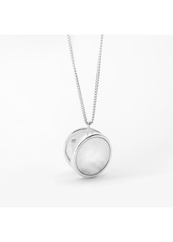 naszyjnik puzderko z masą perłową, srebrny ze sklepu ANIA KRUK w kategorii Naszyjniki - zdjęcie 169774985