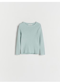 Reserved - Prążkowany sweter - jasnoturkusowy ze sklepu Reserved w kategorii Swetry dziewczęce - zdjęcie 169779829