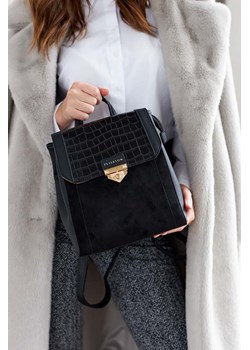 Czarny plecaczek damski ze skóry ekologicznej - Peterson ze sklepu 5.10.15 w kategorii Plecaki - zdjęcie 169782488