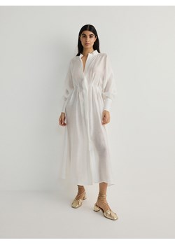 Reserved - Sukienka maxi z lnem - złamana biel ze sklepu Reserved w kategorii Sukienki - zdjęcie 169783379