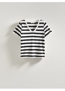 Reserved - Bawełniany t-shirt - wielobarwny ze sklepu Reserved w kategorii Bluzki damskie - zdjęcie 169783979