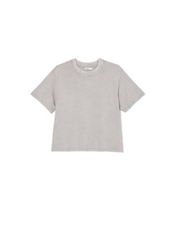 Cropp - T-shirt boxy - beżowy ze sklepu Cropp w kategorii Bluzki damskie - zdjęcie 169785815