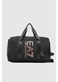 EA7 Czarna torba sportowa z różowym logo ze sklepu outfit.pl w kategorii Torby sportowe - zdjęcie 169786605