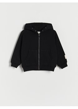 Reserved - Bawełniana bluza z kapturem - czarny ze sklepu Reserved w kategorii Bluzy i swetry - zdjęcie 169791195