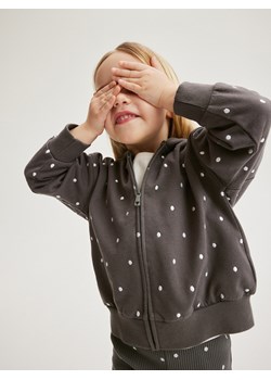Reserved - Bawełniana bluza w kropki - ciemnoszary ze sklepu Reserved w kategorii Bluzy i swetry - zdjęcie 169791728