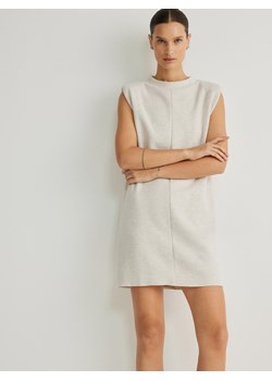 Reserved - Dzianinowa sukienka mini - beżowy ze sklepu Reserved w kategorii Sukienki - zdjęcie 169792068