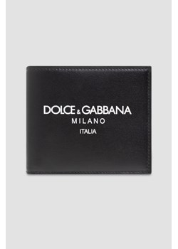 DOLCE & GABBANA Czarny męski portfel skórzany ze sklepu outfit.pl w kategorii Portfele męskie - zdjęcie 169792355