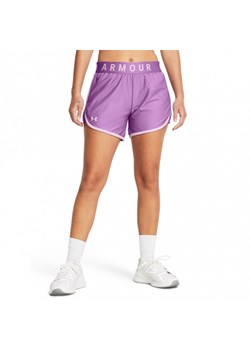 Damskie spodenki treningowe Under Armour Play Up 5in Shorts - fioletowe ze sklepu Sportstylestory.com w kategorii Szorty - zdjęcie 169792695