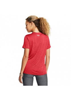 Damska koszulka treningowa Under Armour Tech SSC- Twist - czerwona ze sklepu Sportstylestory.com w kategorii Bluzki damskie - zdjęcie 169793516