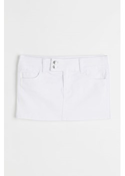 H & M - Krótka spódnica z diagonalu - Biały ze sklepu H&M w kategorii Spódnice - zdjęcie 169801069