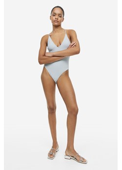 H & M - Kostium kąpielowy High Leg - Szary ze sklepu H&M w kategorii Stroje kąpielowe - zdjęcie 169801256