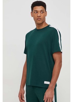 Tommy Hilfiger t-shirt bawełniany męski kolor zielony gładki UM0UM03005 ze sklepu ANSWEAR.com w kategorii T-shirty męskie - zdjęcie 169802406