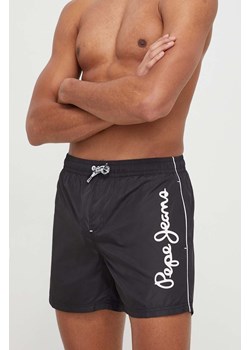 Pepe Jeans szorty kąpielowe LOGO SWIMSHORT kolor czarny PMB10393 ze sklepu ANSWEAR.com w kategorii Kąpielówki - zdjęcie 169802518
