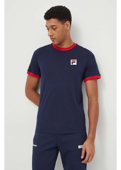 Fila t-shirt bawełniany Laz męski kolor granatowy wzorzysty FAM0641 ze sklepu ANSWEAR.com w kategorii T-shirty męskie - zdjęcie 169803048