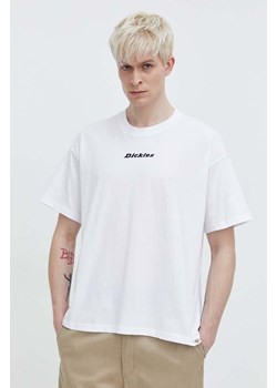 Dickies t-shirt bawełniany ENTERPRISE TEE SS męski kolor biały z nadrukiem DK0A4YRN ze sklepu ANSWEAR.com w kategorii T-shirty męskie - zdjęcie 169803169
