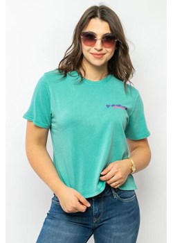 t-shirt damski tommy jeans dw0dw10435 zielony ze sklepu Royal Shop w kategorii Bluzki damskie - zdjęcie 169803956