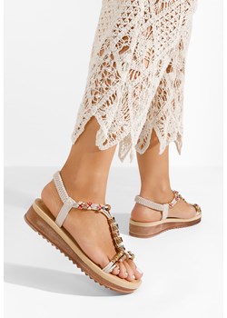 Beżowe sandały damskie Noelia ze sklepu Zapatos w kategorii Sandały damskie - zdjęcie 169804235