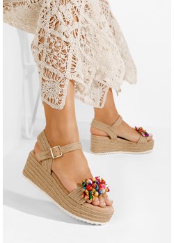 Khaki sandały na platformie Marella ze sklepu Zapatos w kategorii Sandały damskie - zdjęcie 169804238