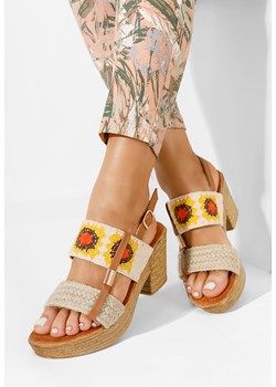 Beżowe sandały na platformie Zeina V2 ze sklepu Zapatos w kategorii Sandały damskie - zdjęcie 169804248