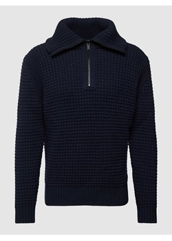 Sweter z dzianiny z kołnierzem model ‘Atakos’ ze sklepu Peek&Cloppenburg  w kategorii Swetry męskie - zdjęcie 169806775