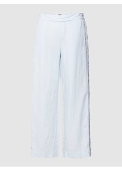 Spodnie lniane z prostą,skróconą nogawką ze sklepu Peek&Cloppenburg  w kategorii Spodnie damskie - zdjęcie 169807216