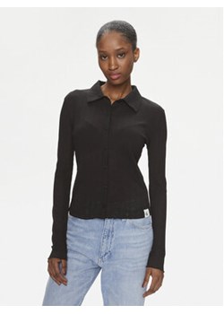 Calvin Klein Jeans Bluzka J20J223095 Czarny Slim Fit ze sklepu MODIVO w kategorii Bluzki damskie - zdjęcie 169810428
