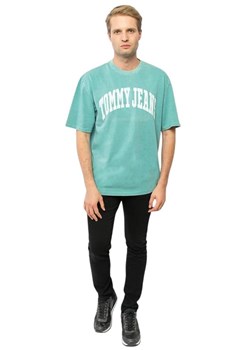 t-shirt męski tommy jeans dm0dm12856 cte crest zielony ze sklepu Royal Shop w kategorii T-shirty męskie - zdjęcie 169810629