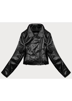 Skórzana kurtka z klapami J Style czarna (11Z8128) ze sklepu goodlookin.pl w kategorii Kurtki damskie - zdjęcie 169812479