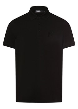 KARL LAGERFELD Męska koszulka polo Mężczyźni Bawełna czarny jednolity ze sklepu vangraaf w kategorii T-shirty męskie - zdjęcie 169812698