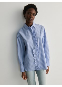 Reserved - Koszula z falbanką - niebieski ze sklepu Reserved w kategorii Koszule damskie - zdjęcie 169814017