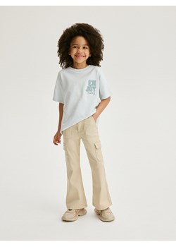 Reserved - T-shirt z aplikacją - jasnoniebieski ze sklepu Reserved w kategorii Bluzki dziewczęce - zdjęcie 169814168