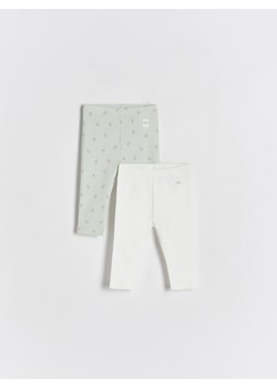 Reserved - Bawełniane legginsy 2 pack - oliwkowy ze sklepu Reserved w kategorii Legginsy niemowlęce - zdjęcie 169814329