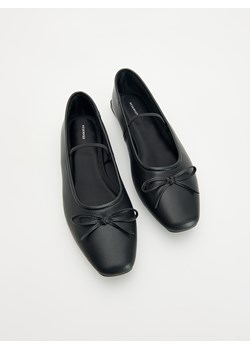 Reserved - Skórzane baleriny - czarny ze sklepu Reserved w kategorii Balerinki - zdjęcie 169814437