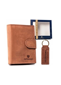 Zestaw prezentowy: skórzany portfel męski i brelok - Peterson ze sklepu 5.10.15 w kategorii Portfele męskie - zdjęcie 169816096