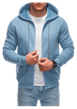 Bluza męska z kapturem 1634B - jasnoniebieska ze sklepu Edoti w kategorii Bluzy męskie - zdjęcie 169816275