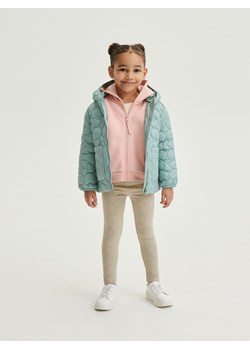 Reserved - Pikowana kurtka z kapturem - jasnoturkusowy ze sklepu Reserved w kategorii Kurtki dziewczęce - zdjęcie 169817107