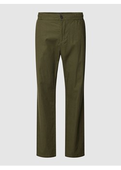 Spodnie o kroju regular fit z mieszanki lnu i bawełny z elastycznym pasem ze sklepu Peek&Cloppenburg  w kategorii Spodnie męskie - zdjęcie 169818566