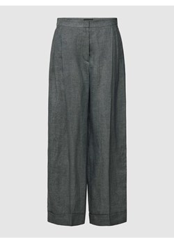 Spodnie lniane o kroju baggy fit w kant ze sklepu Peek&Cloppenburg  w kategorii Spodnie damskie - zdjęcie 169818575