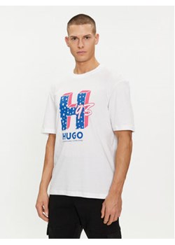 Hugo T-Shirt Nentryle 50513411 Biały Relaxed Fit ze sklepu MODIVO w kategorii T-shirty męskie - zdjęcie 169819598