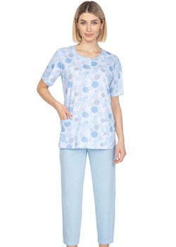 Rozpinana piżama damska niebieska 657, Kolor niebieski-wzór, Rozmiar L, Regina ze sklepu Intymna w kategorii Piżamy damskie - zdjęcie 169819915