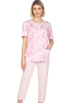 Rozpinana piżama damska różowa 657, Kolor różowy-wzór, Rozmiar M, Regina ze sklepu Intymna w kategorii Piżamy damskie - zdjęcie 169819917