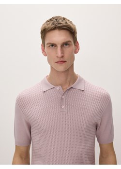 Reserved - Polo regular fit z wiskozą - jasnofioletowy ze sklepu Reserved w kategorii T-shirty męskie - zdjęcie 169821129